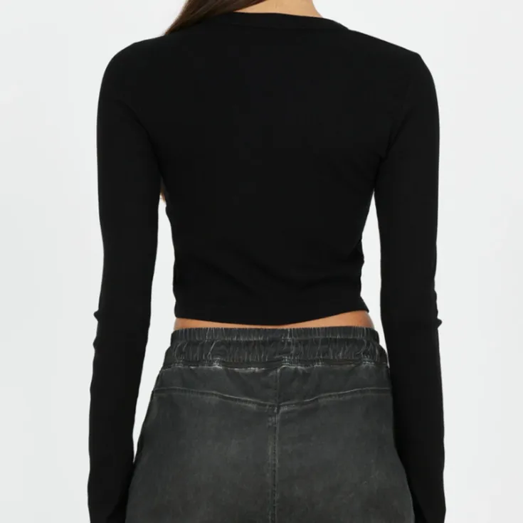 Cotton Citizen Verona Crop Shirt Jet Black