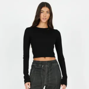 Cotton Citizen Verona Crop Shirt Jet Black