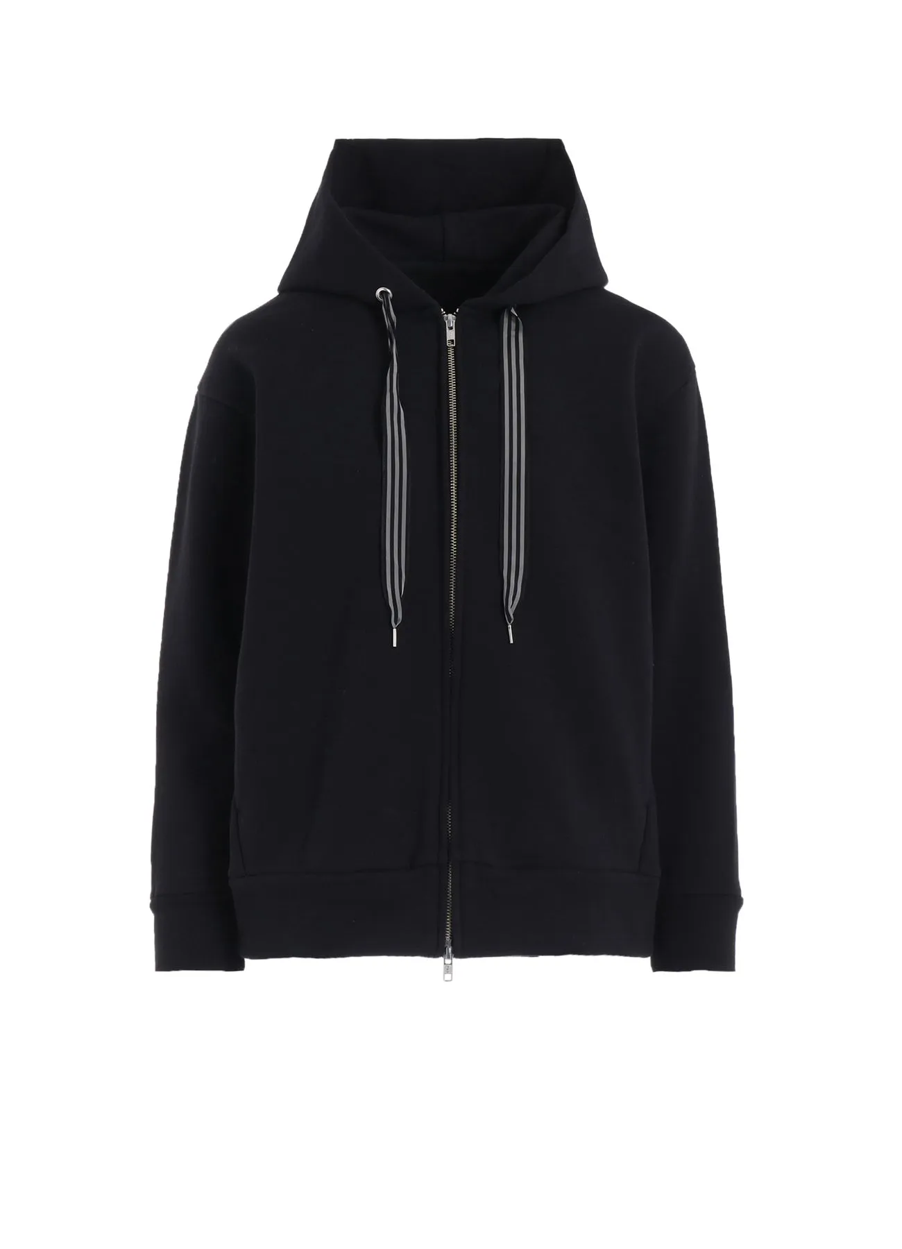 COTTON FLEECE   STRIPE RIBBON HOODIE