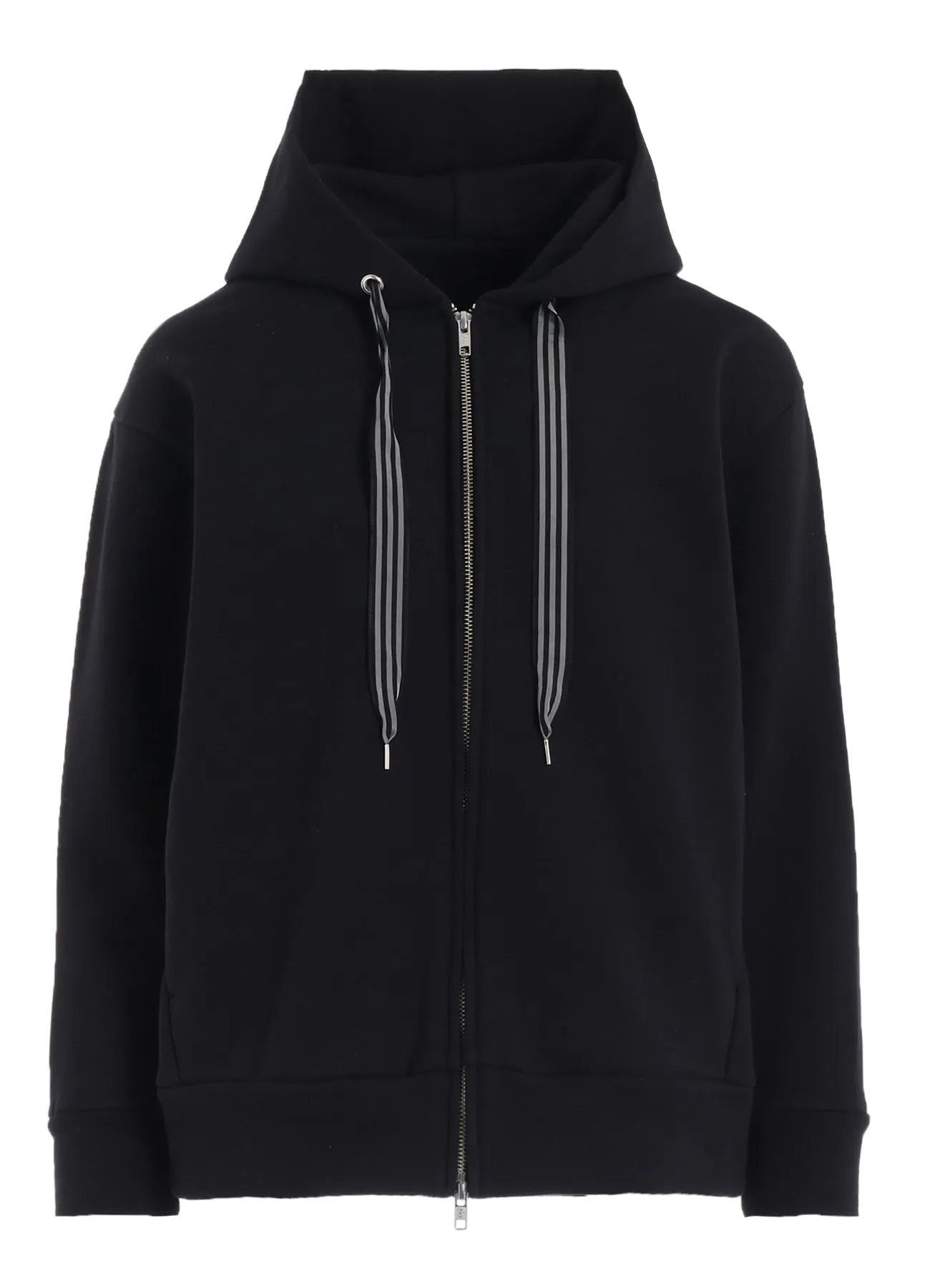 COTTON FLEECE   STRIPE RIBBON HOODIE