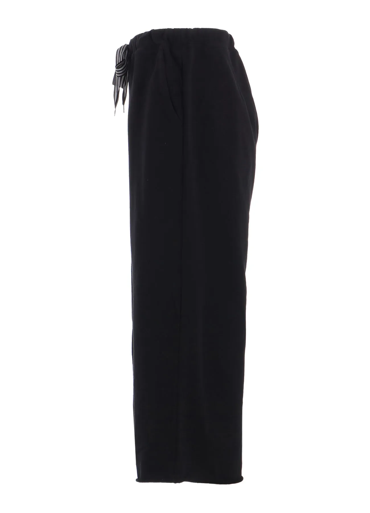COTTON FLEECE   STRIPE RIBBON PANTS