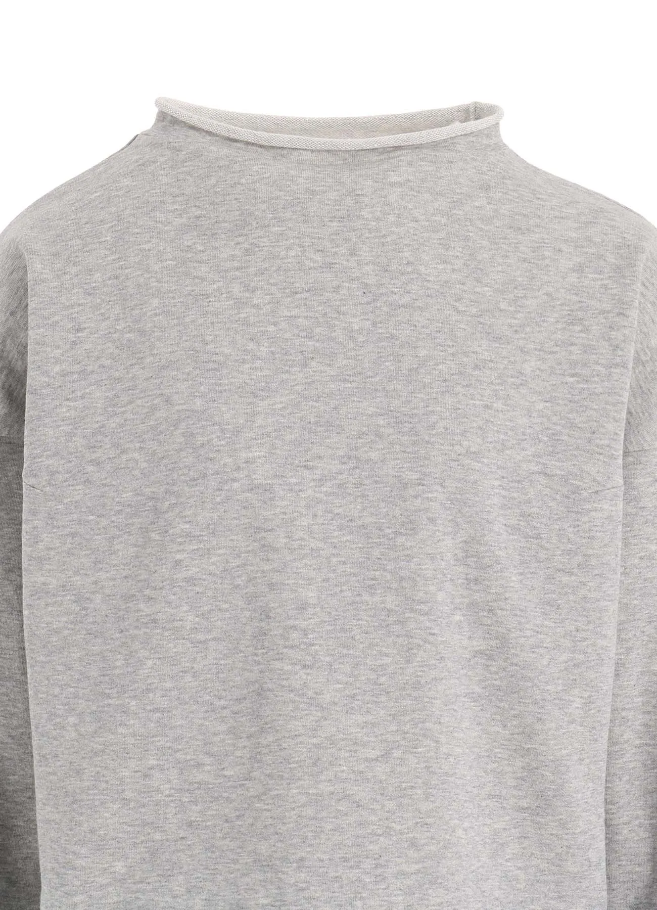 COTTON FLEECE   STRIPE RIBBON PULLOVER