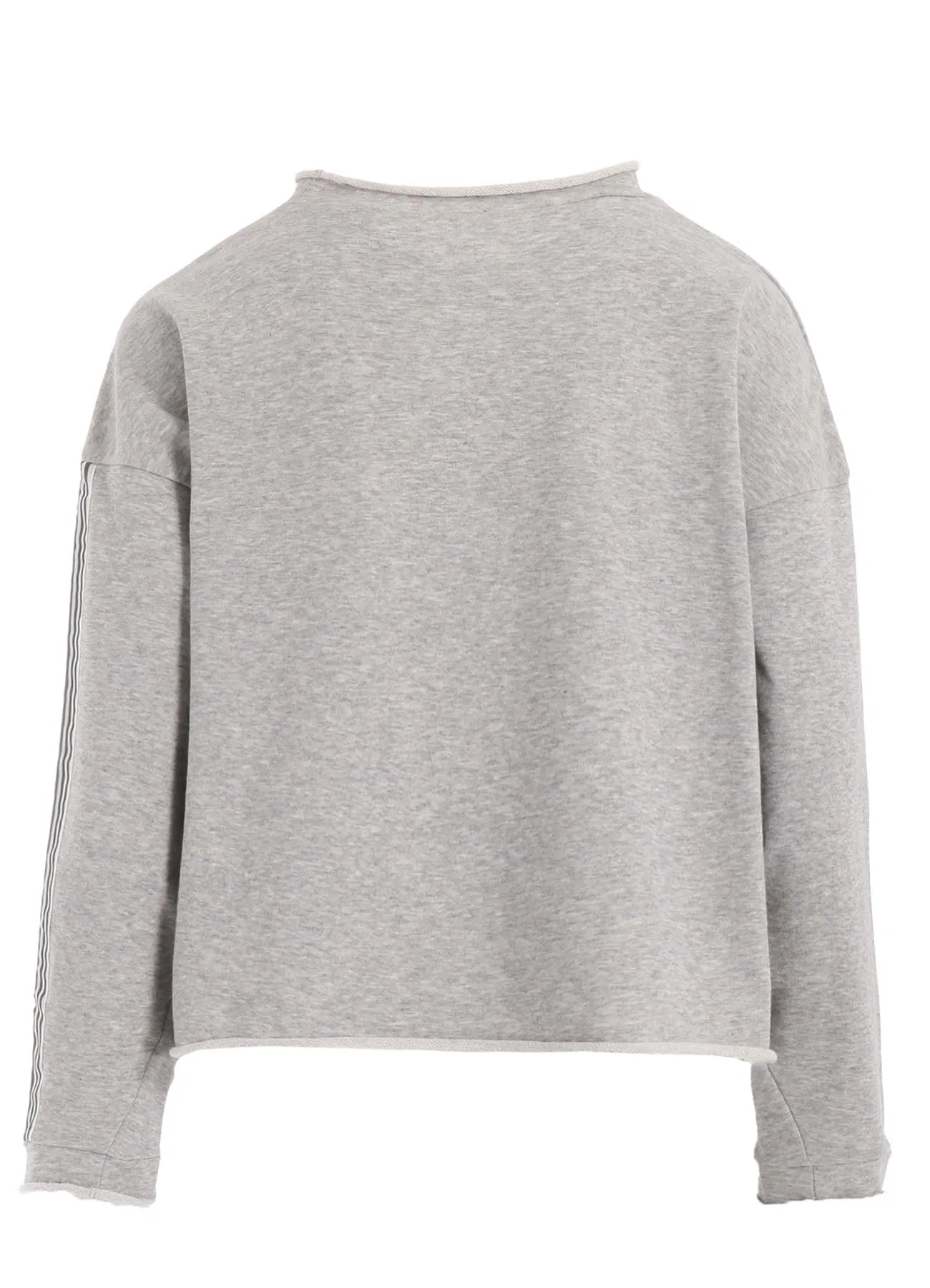 COTTON FLEECE   STRIPE RIBBON PULLOVER