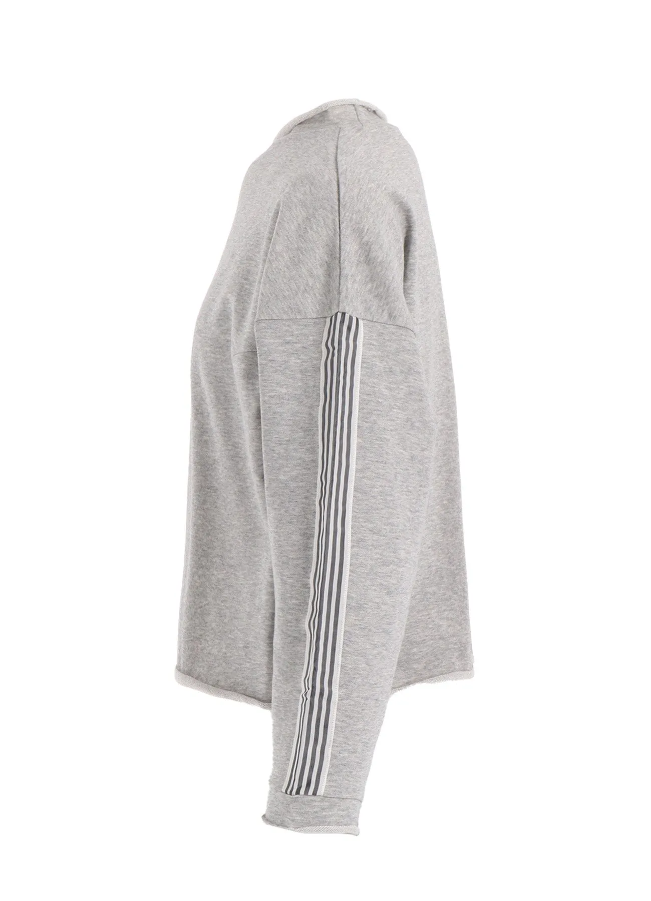 COTTON FLEECE   STRIPE RIBBON PULLOVER