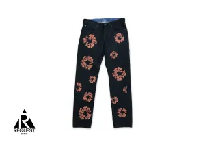 Cotton Wreath Denim "Black & Red Clay"