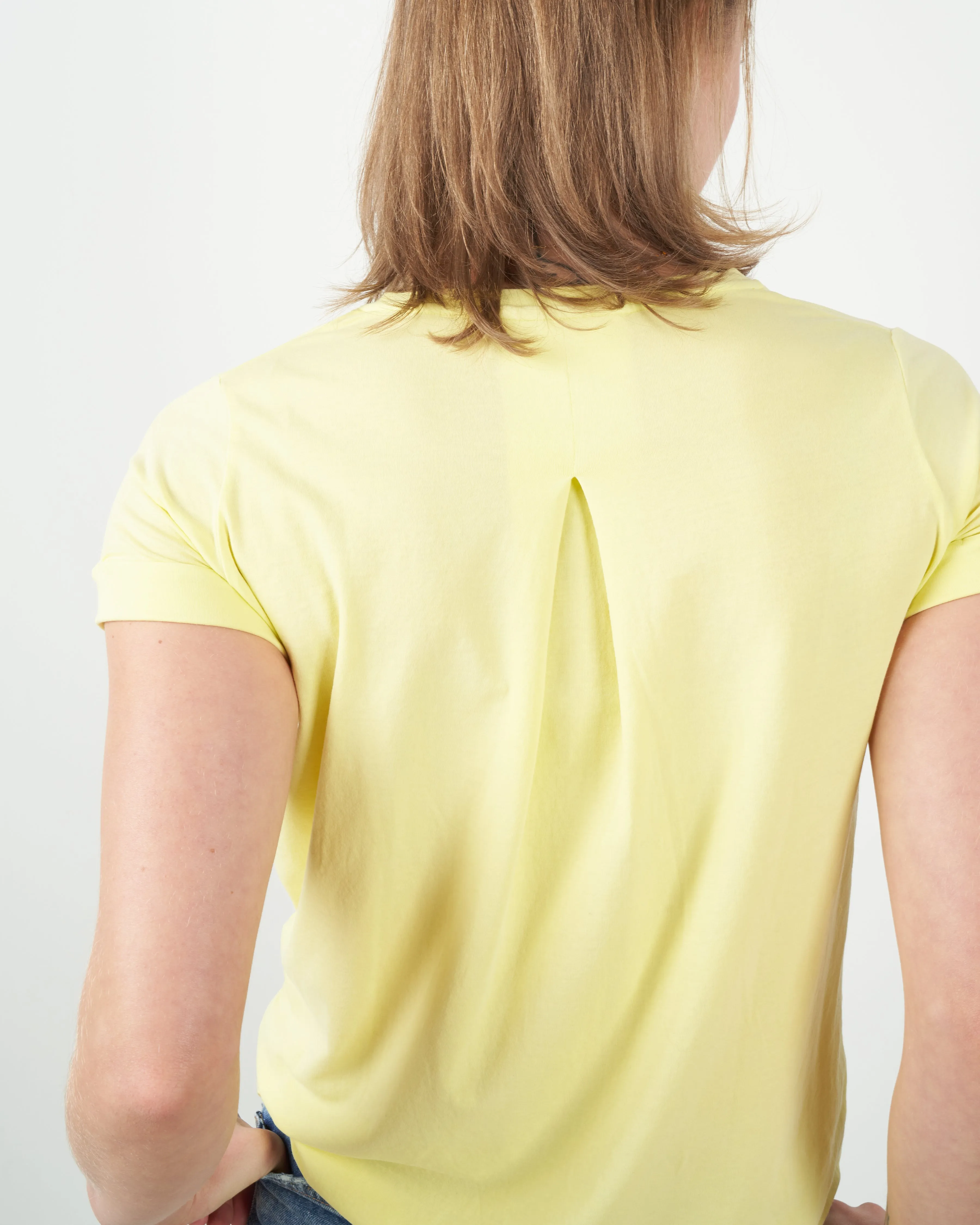 cotton/elastane short-sleeve crew - mimosa