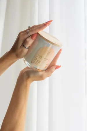 Cozy cashmere coconut soy wax candle | white freesia, pomegranate, cashmere