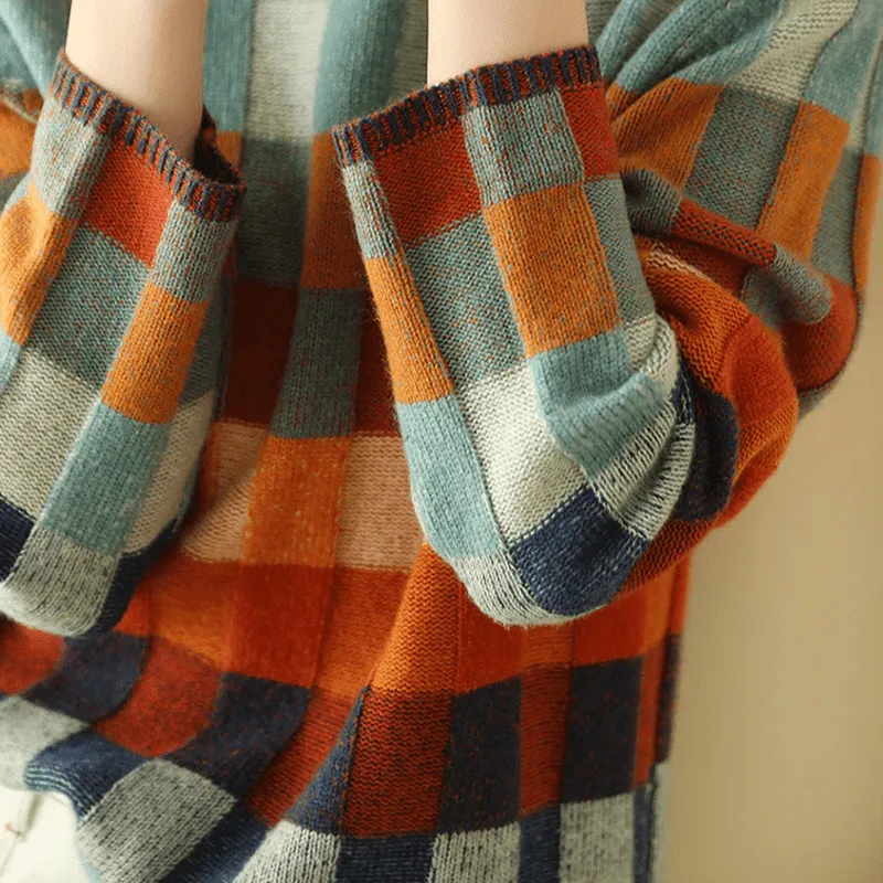 Cozy Couture™ | Women's Cashmere Patchwork Turtleneck | Soft, Warm Fabric, Stylish Design & Comfortable Fit