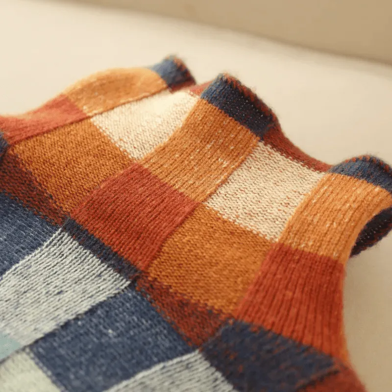 Cozy Couture™ | Women's Cashmere Patchwork Turtleneck | Soft, Warm Fabric, Stylish Design & Comfortable Fit