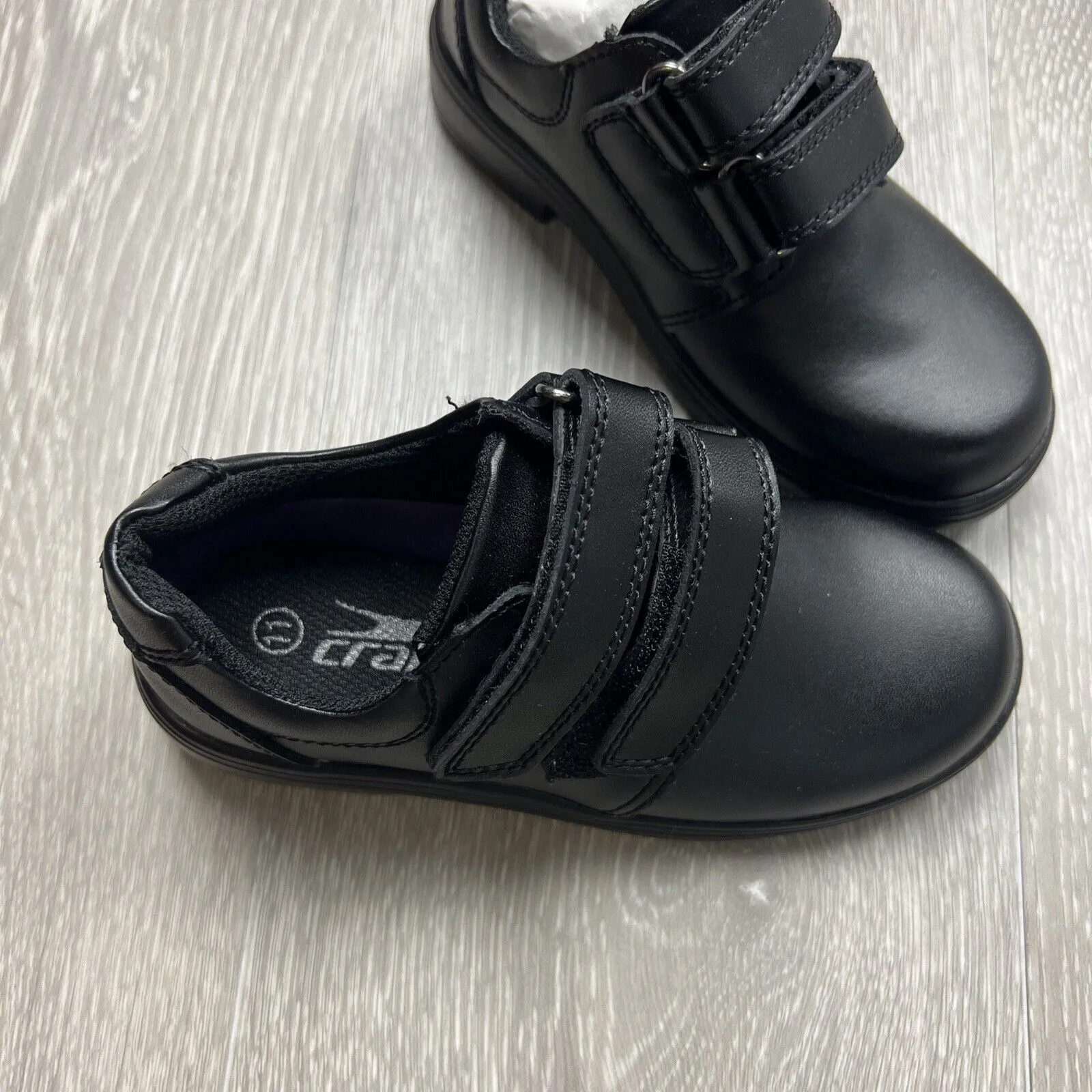 Crane Kids Black Leather School Shoes Size 11 (New)