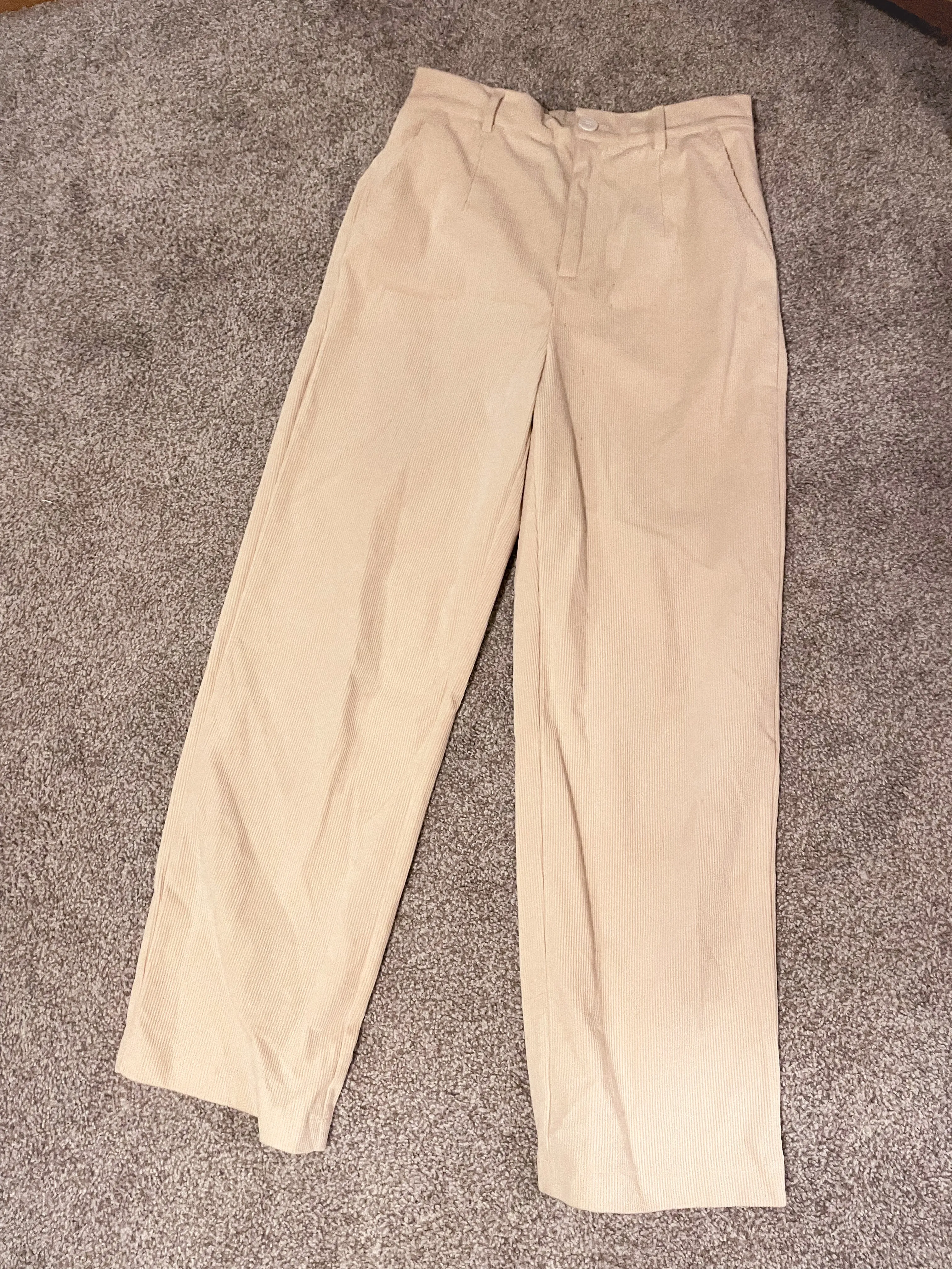 Cream Corduroy Pants
