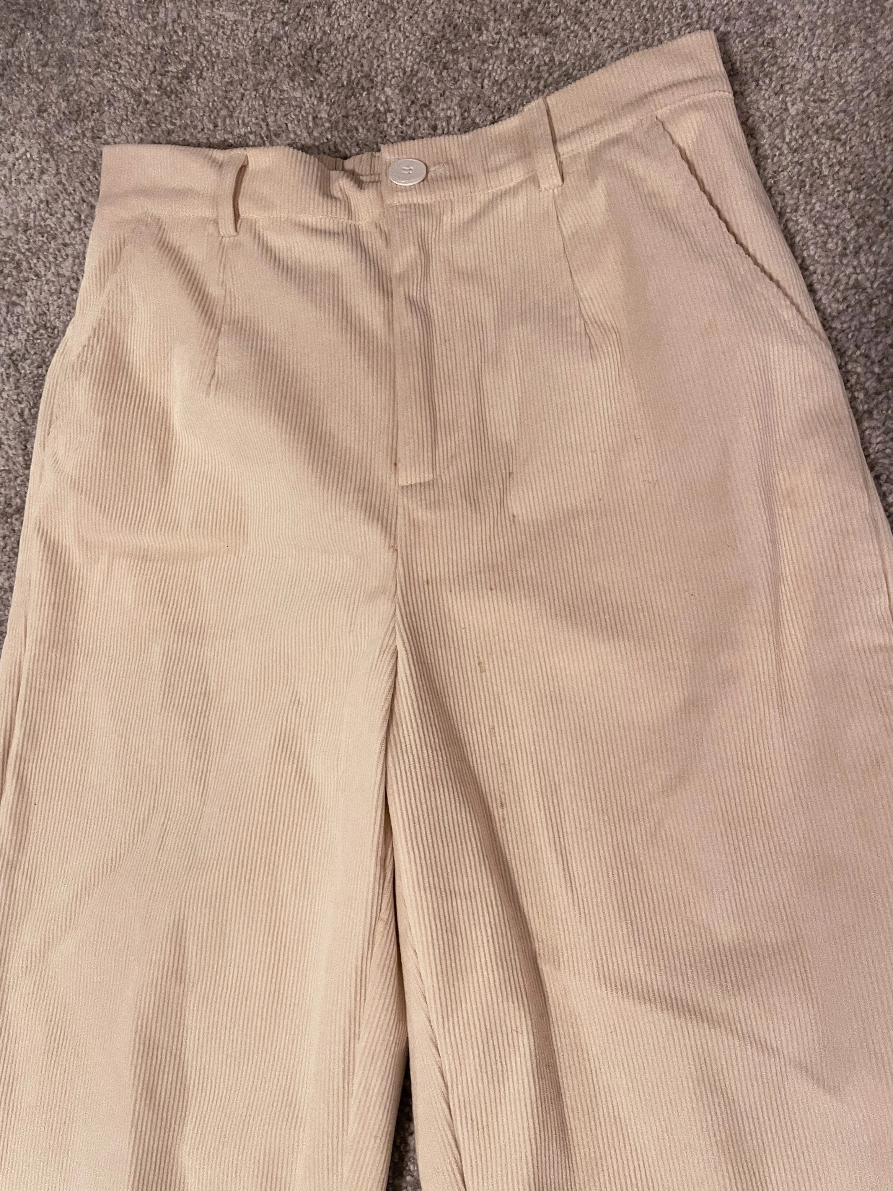 Cream Corduroy Pants