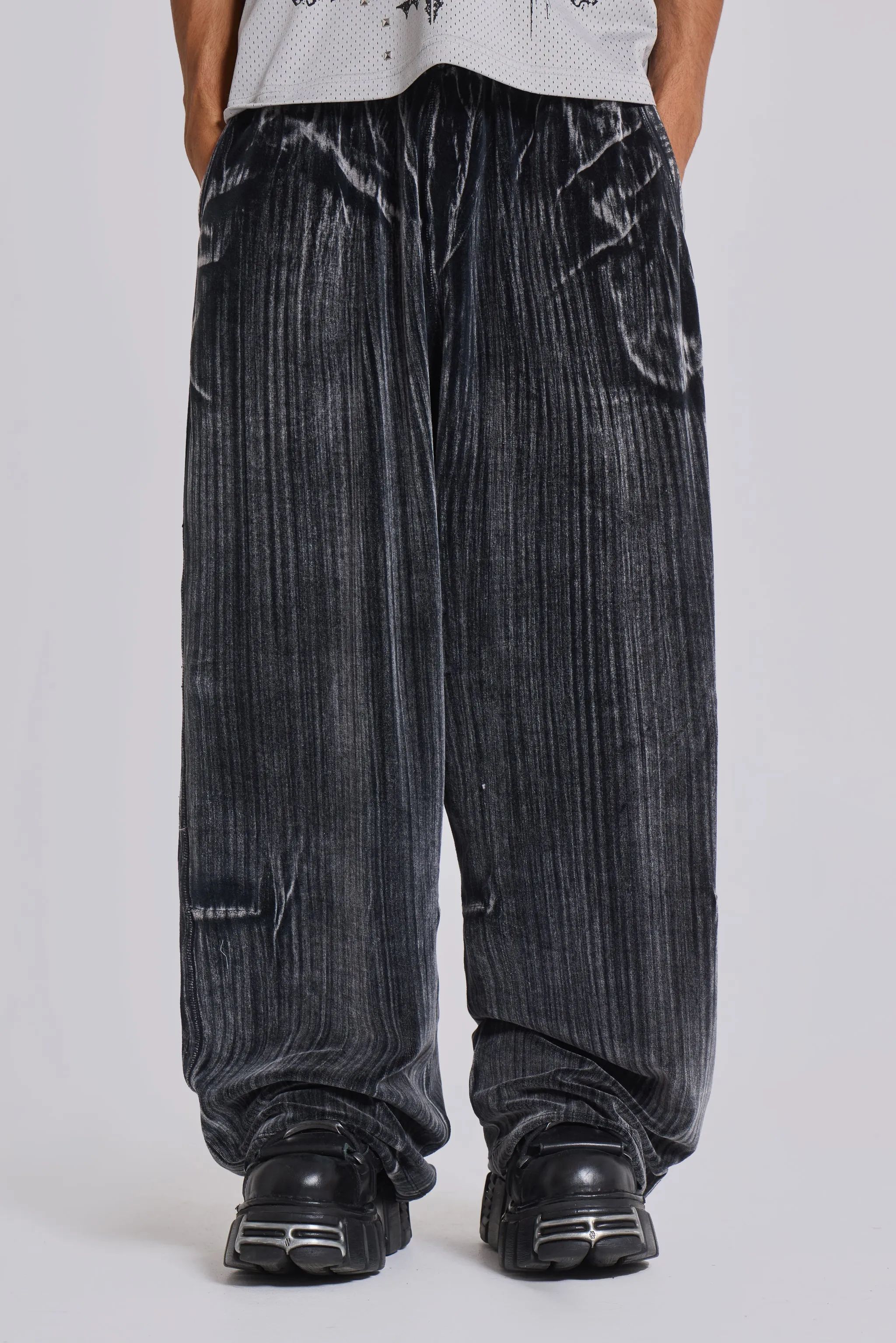 Crease Velour Baggy Monster Joggers