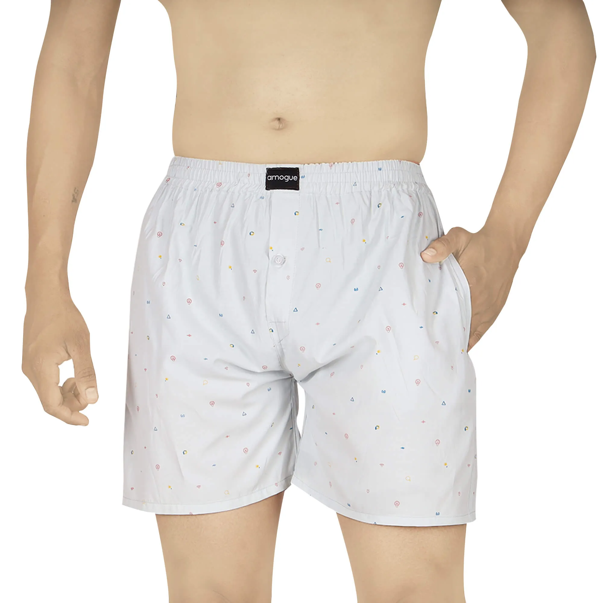 Dark Blue & Light Self Dotted Boxers Combo