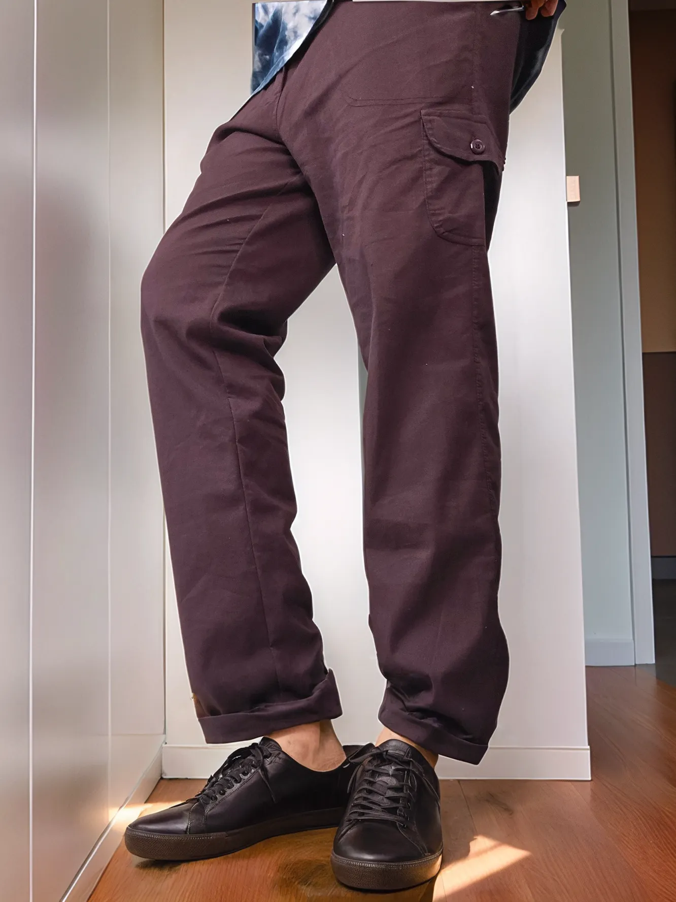 Dark Brown Unisex Corduroy Cargo Pants