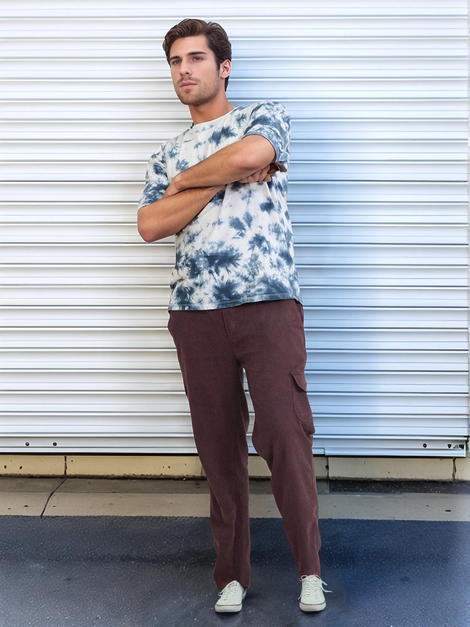 Dark Brown Unisex Corduroy Cargo Pants