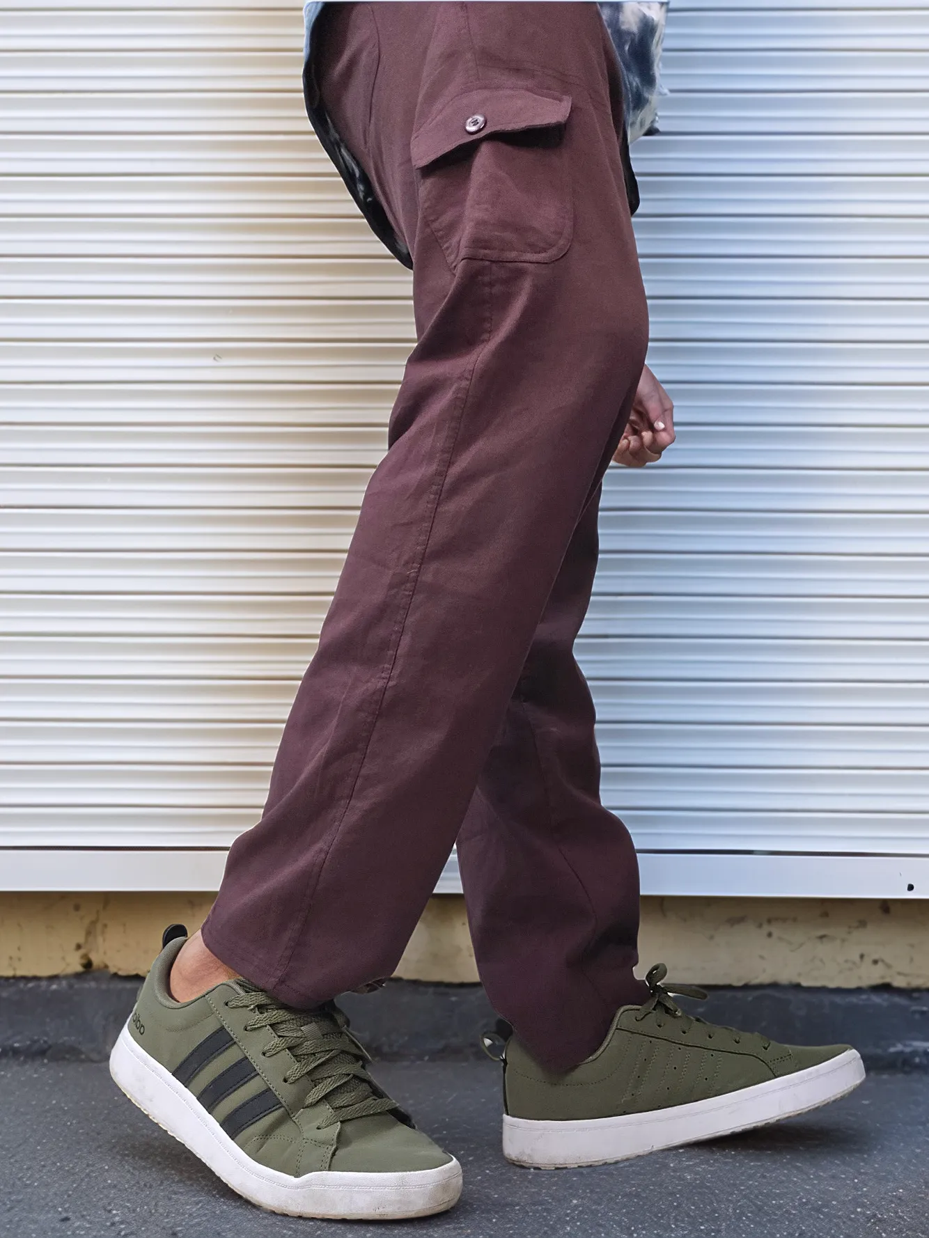 Dark Brown Unisex Corduroy Cargo Pants