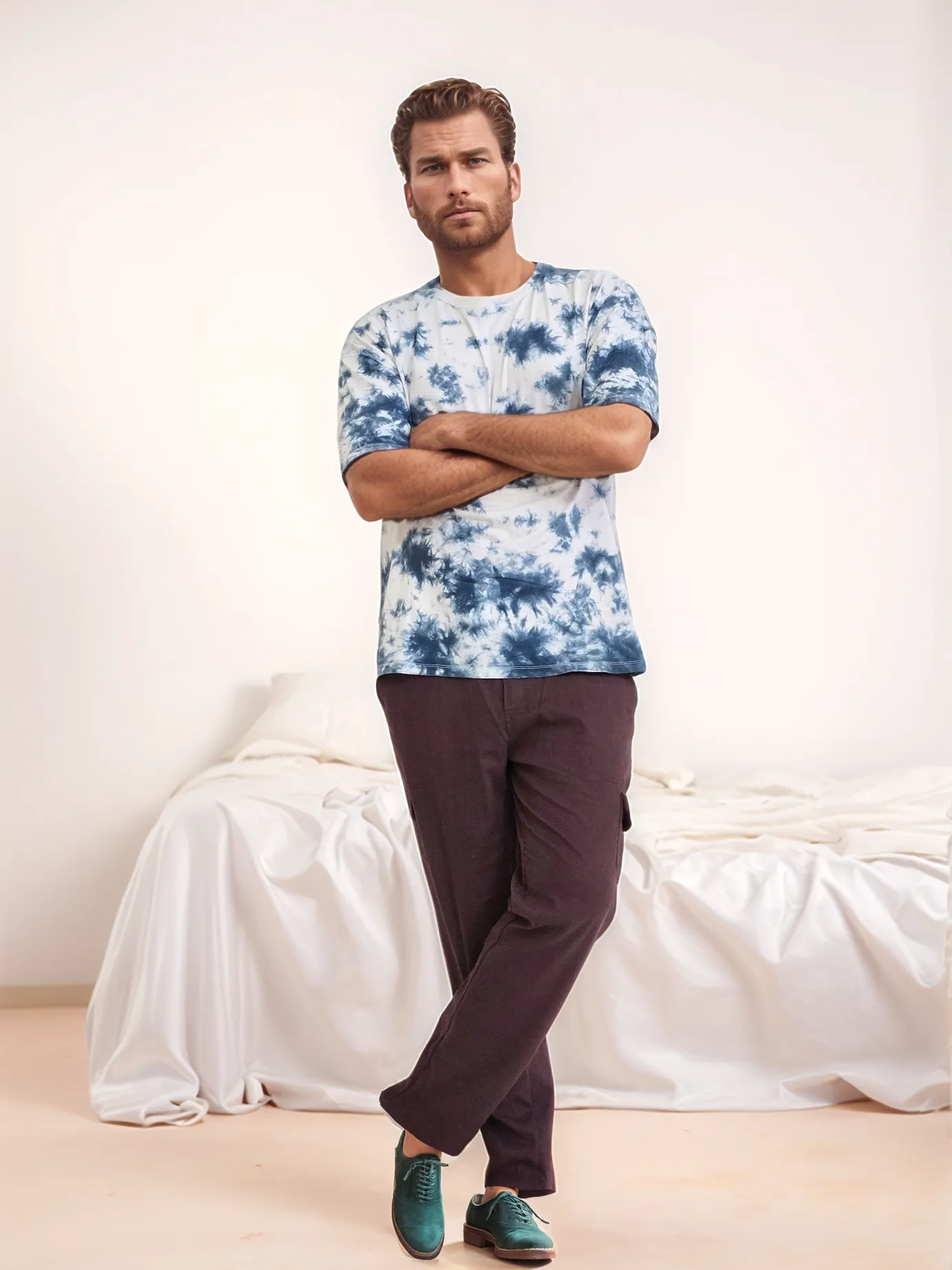 Dark Brown Unisex Corduroy Cargo Pants