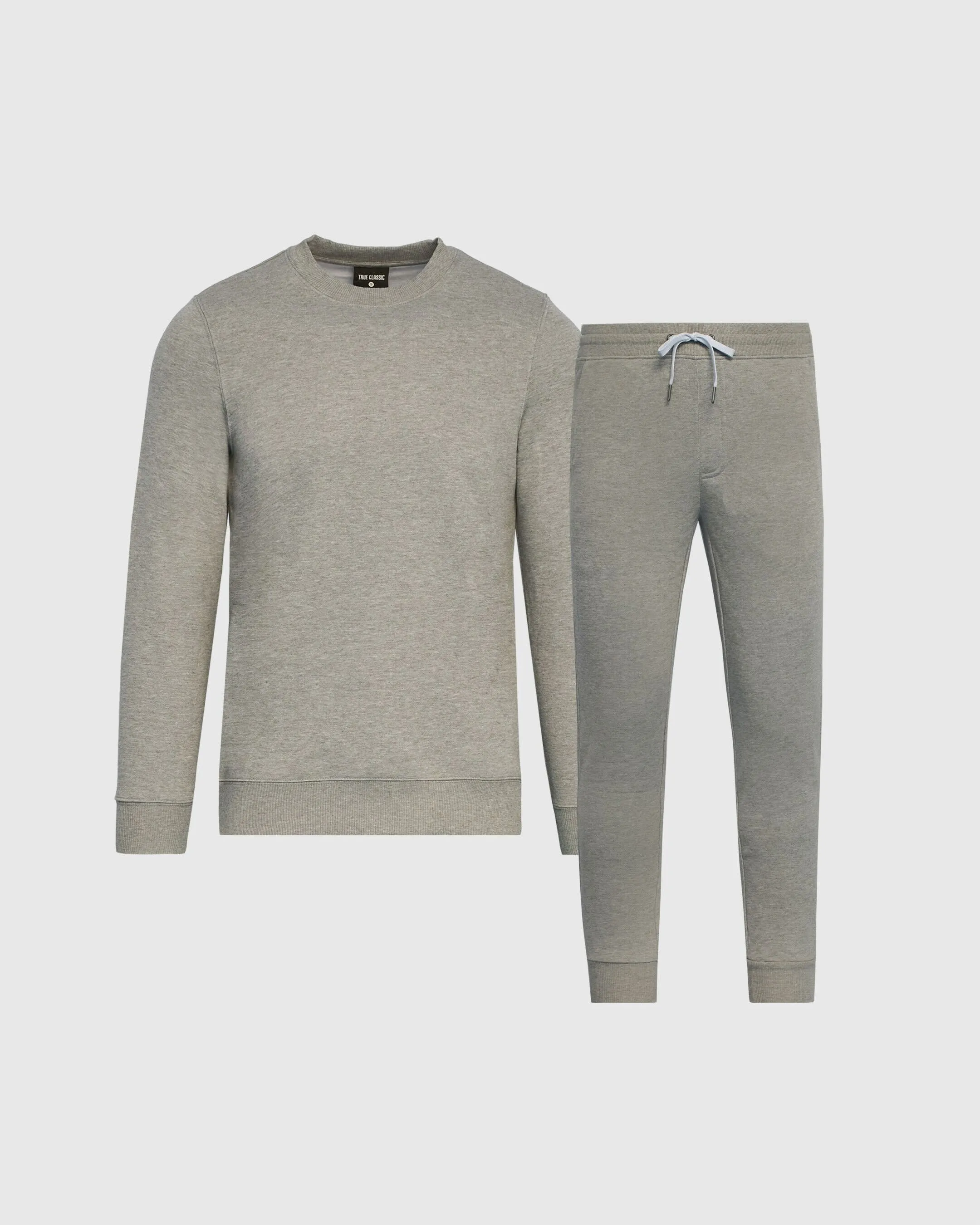 Dark Heather Gray Fleece Crew and Jogger 2-Pack