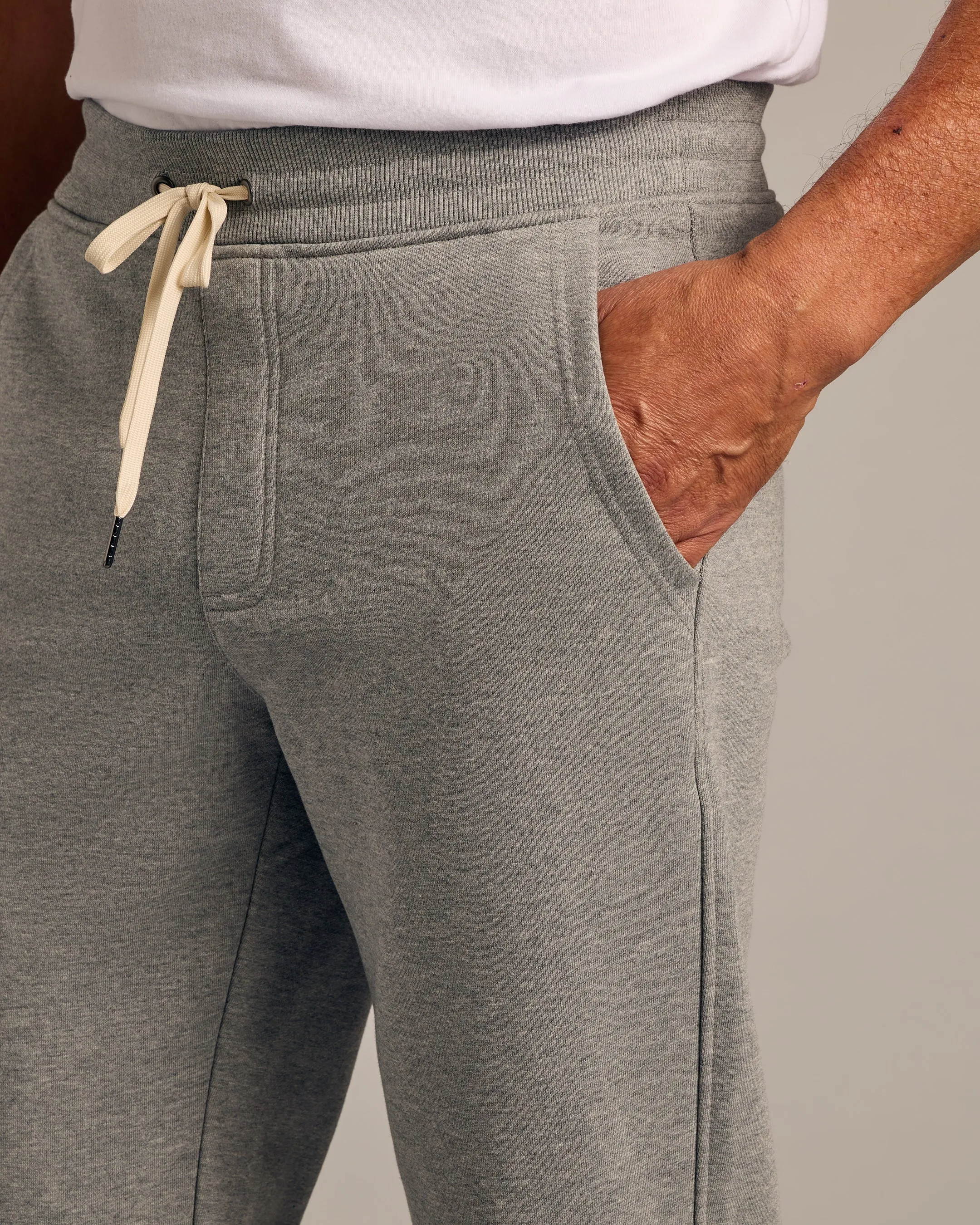 Dark Heather Gray Fleece French Terry Joggers