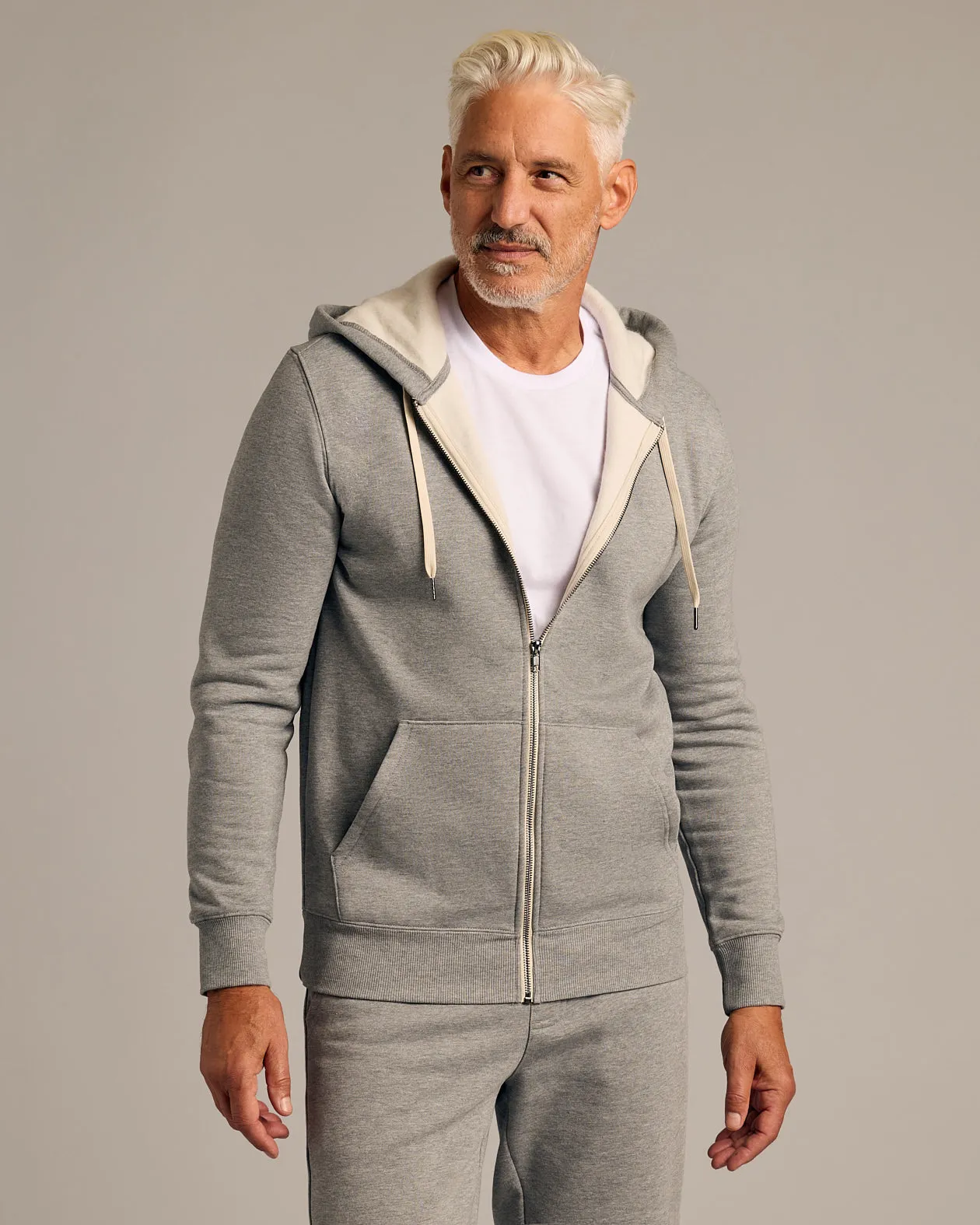 Dark Heather Gray Full Zip Fleece Hoodie & Jogger 2-Pack