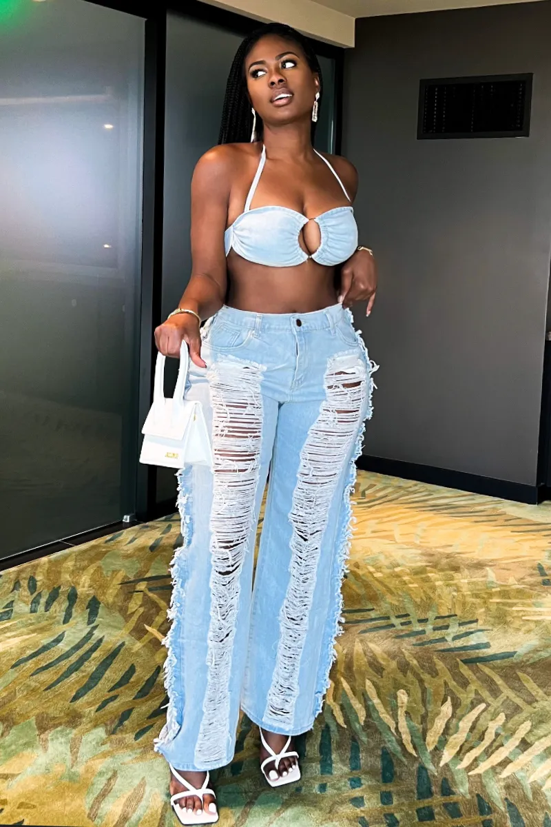 DEBBIE DISTRESS DENIM | SET