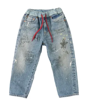 DENIM DUNGAREE PANTS