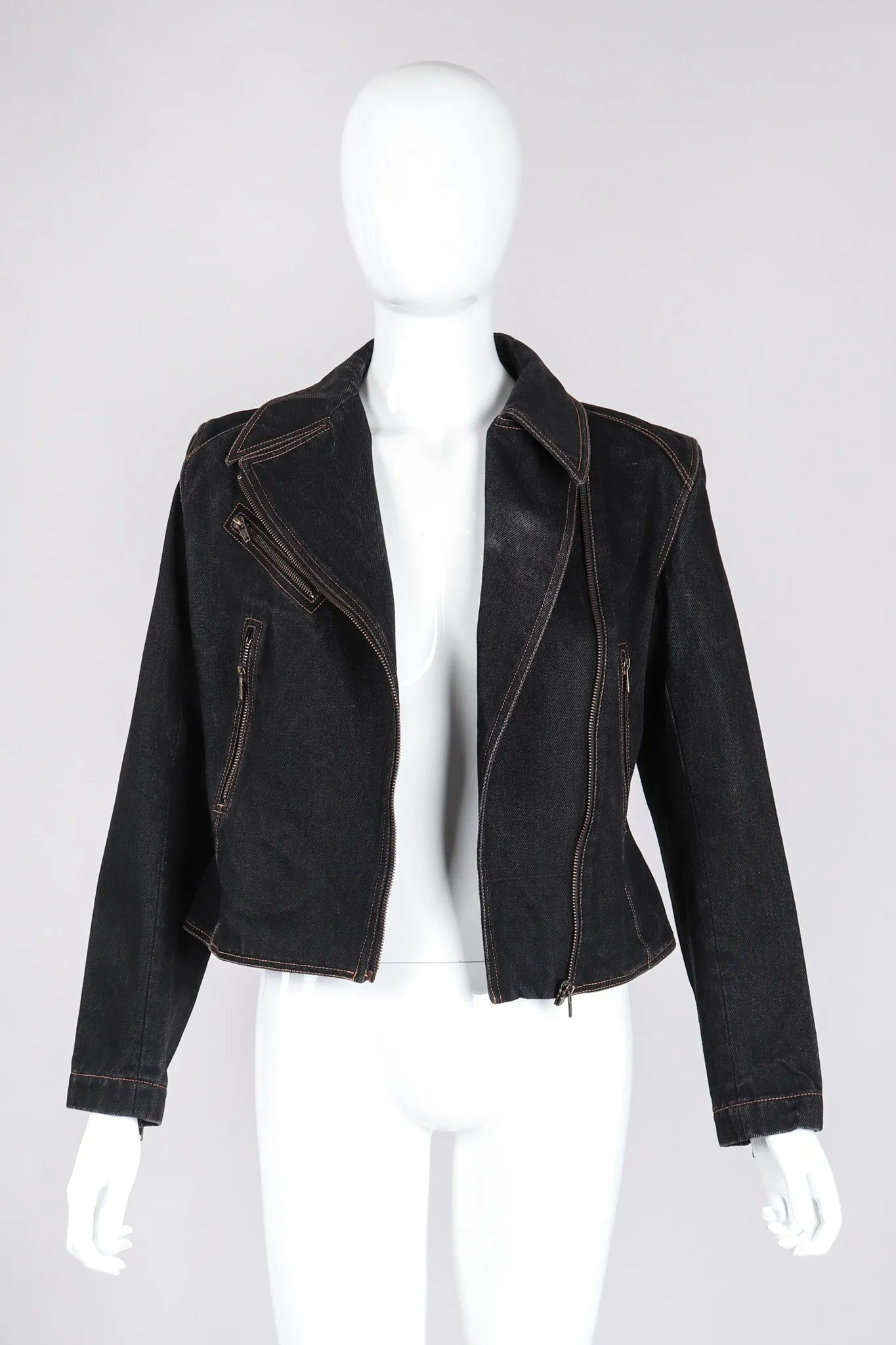 Denim Laced Moto Jacket