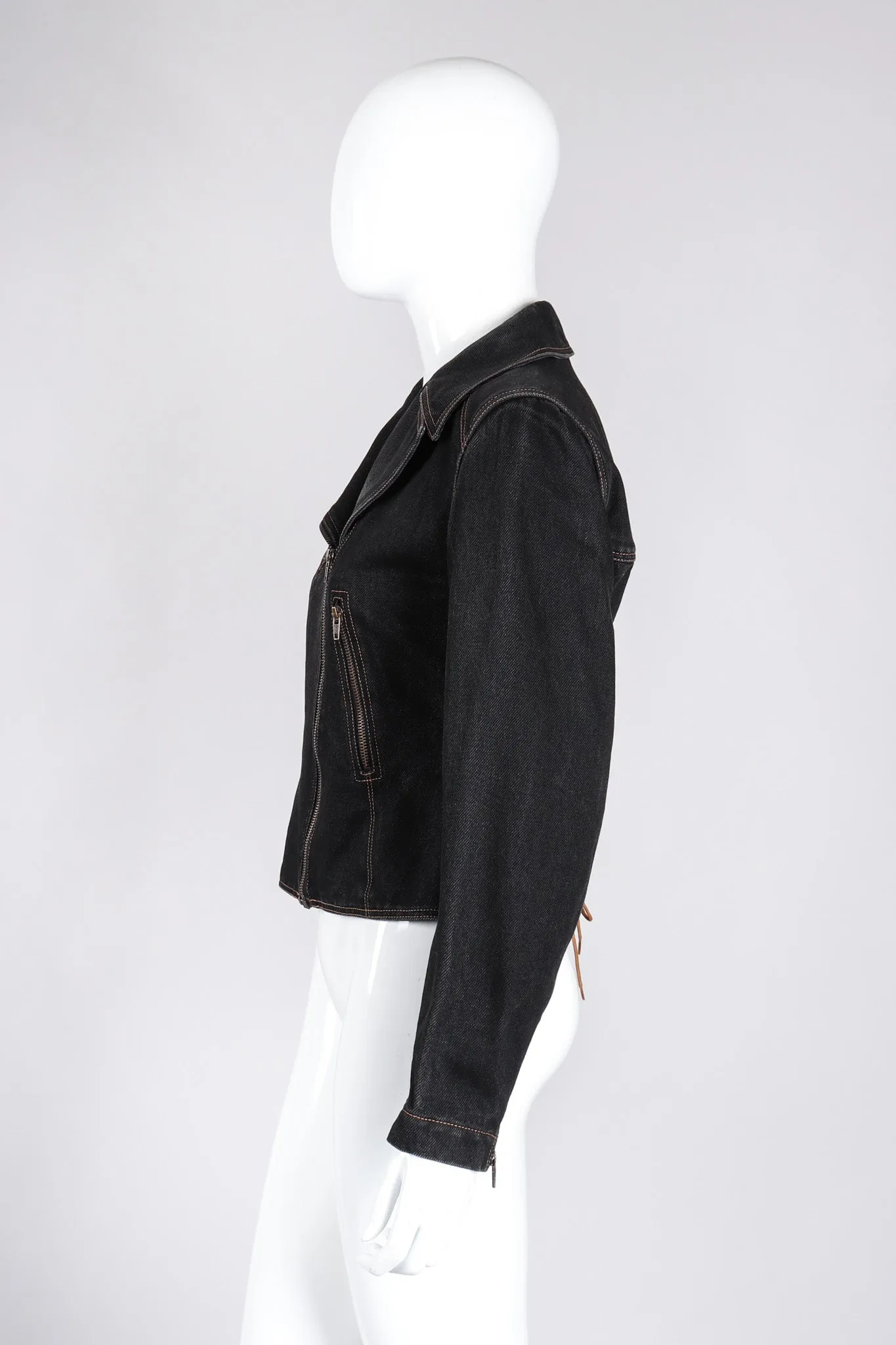 Denim Laced Moto Jacket