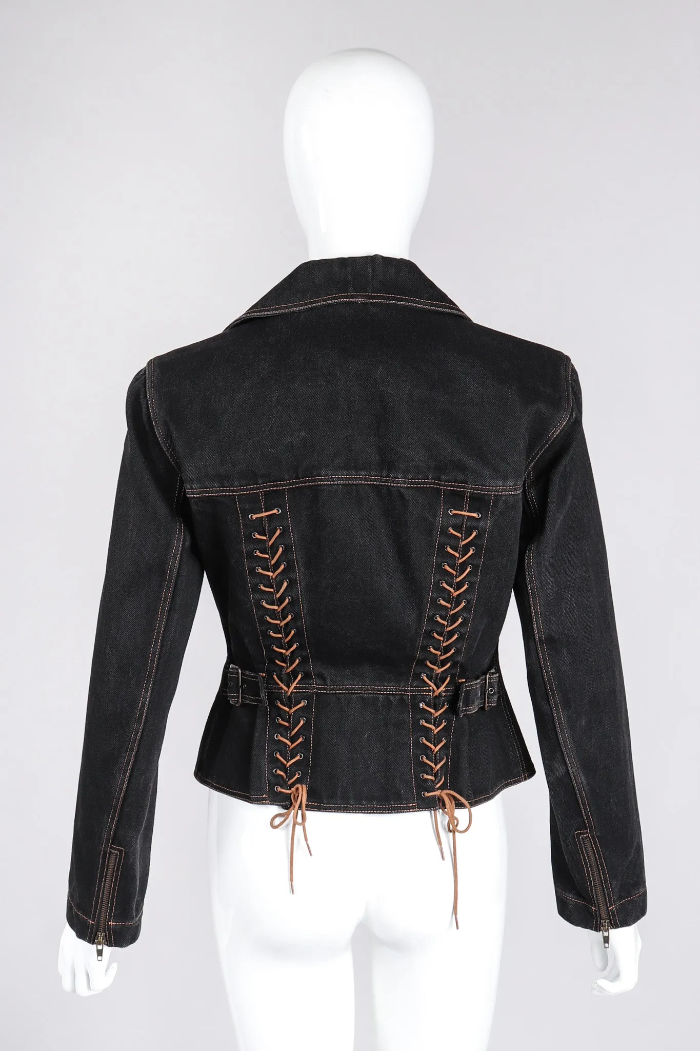 Denim Laced Moto Jacket