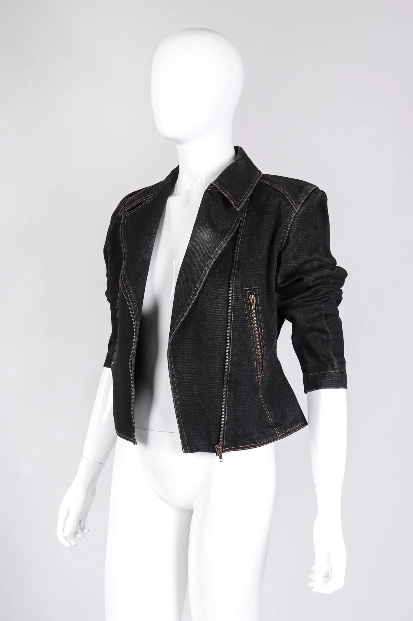 Denim Laced Moto Jacket