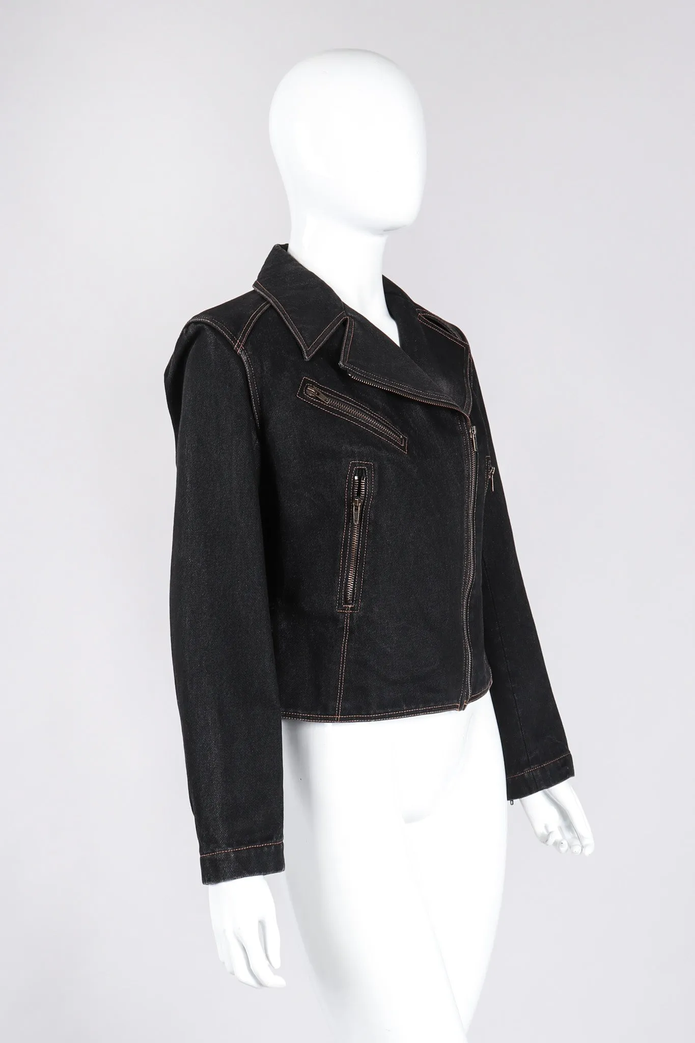 Denim Laced Moto Jacket