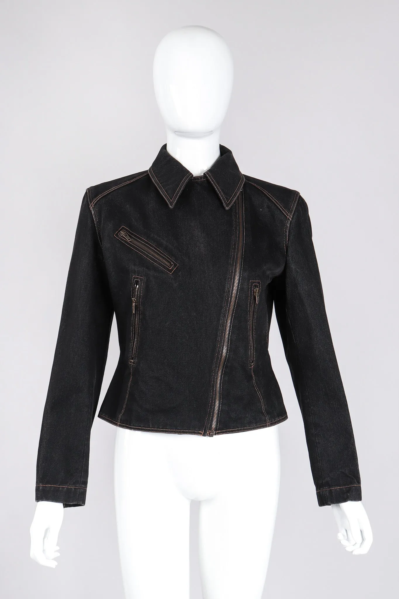 Denim Laced Moto Jacket