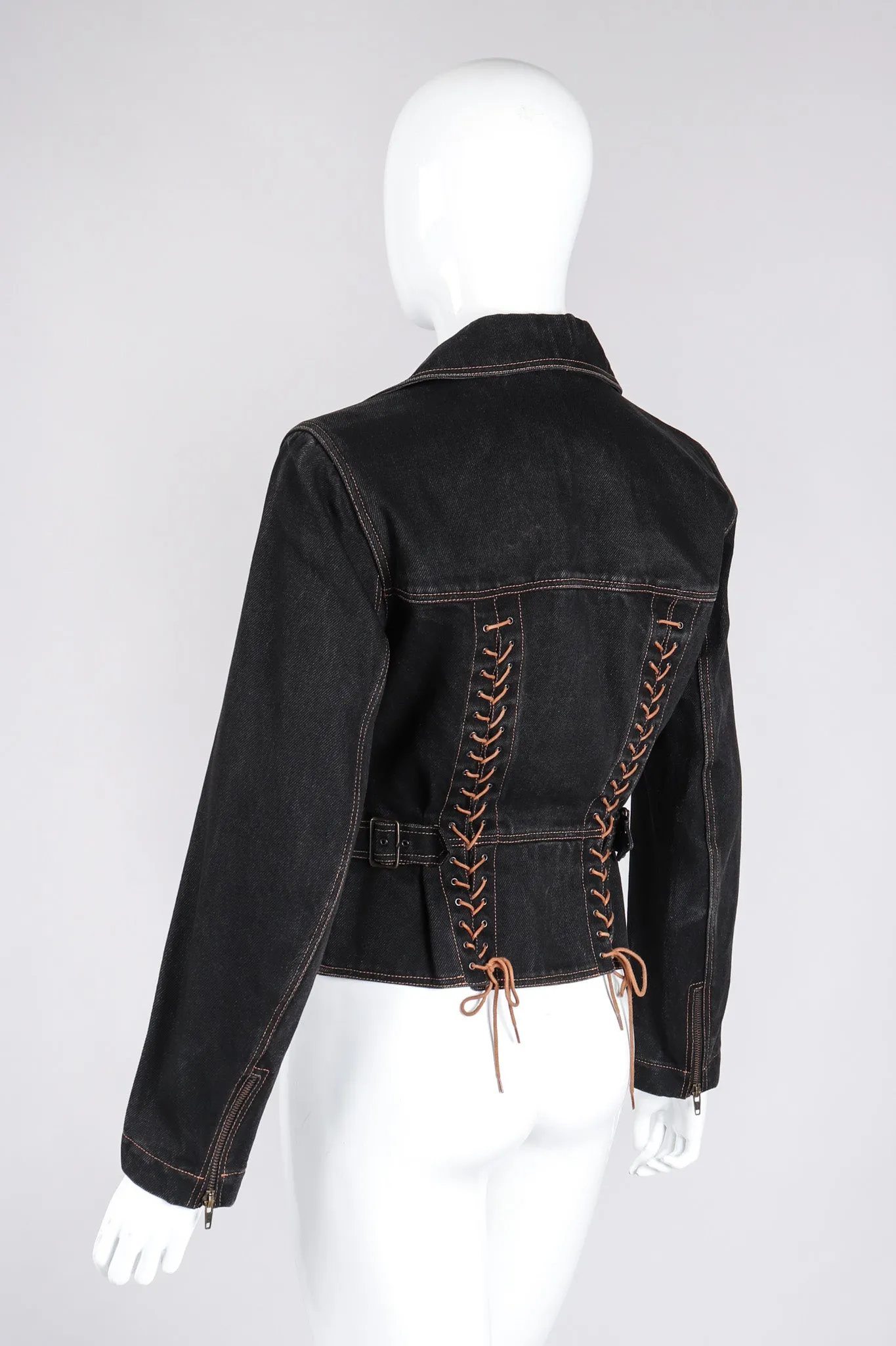 Denim Laced Moto Jacket