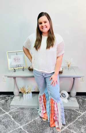 Denim Patch Pants