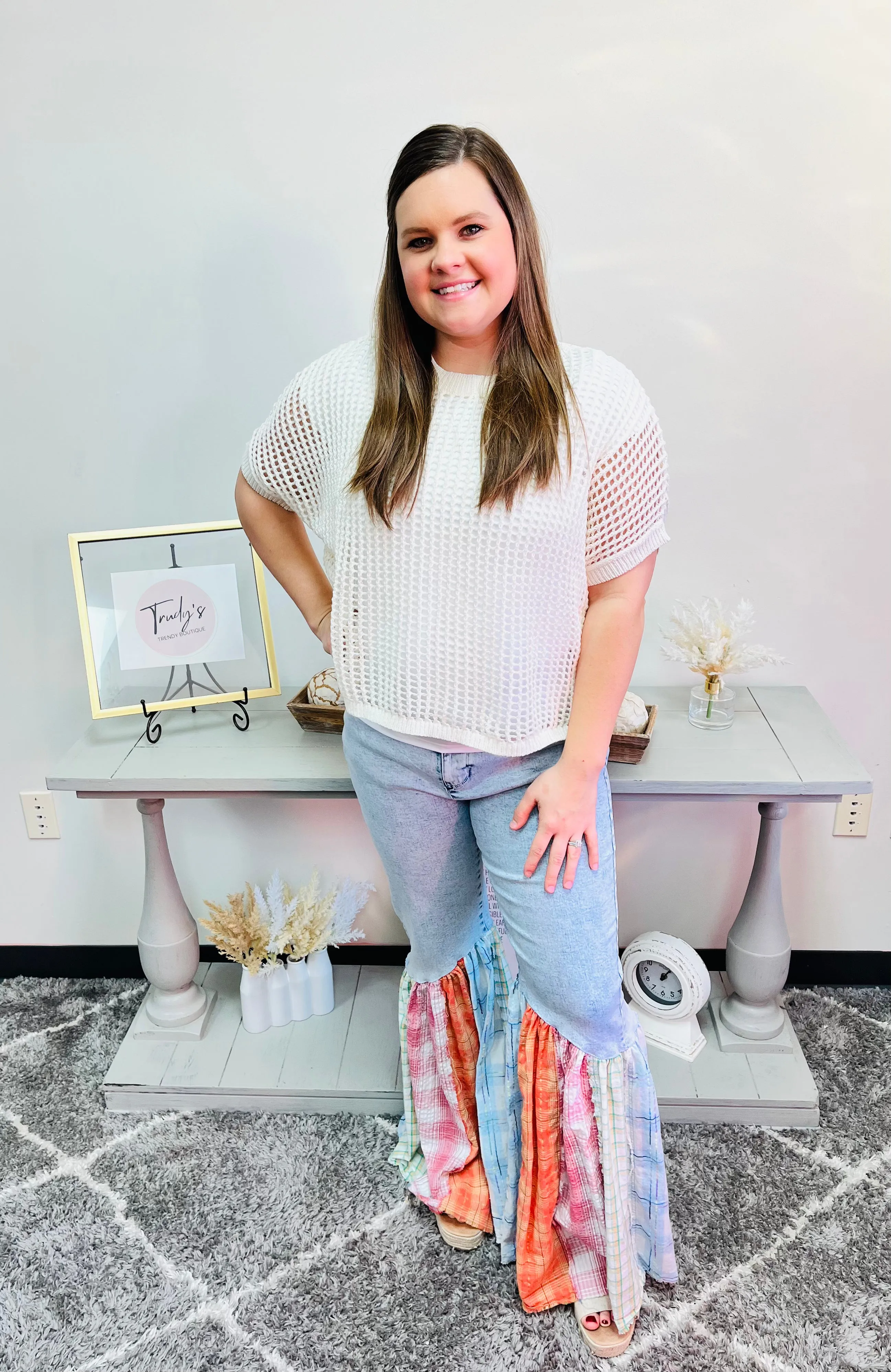 Denim Patch Pants