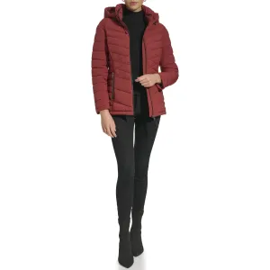 DKNY Women's Hooded Light-Weight Puffer, Bricklane