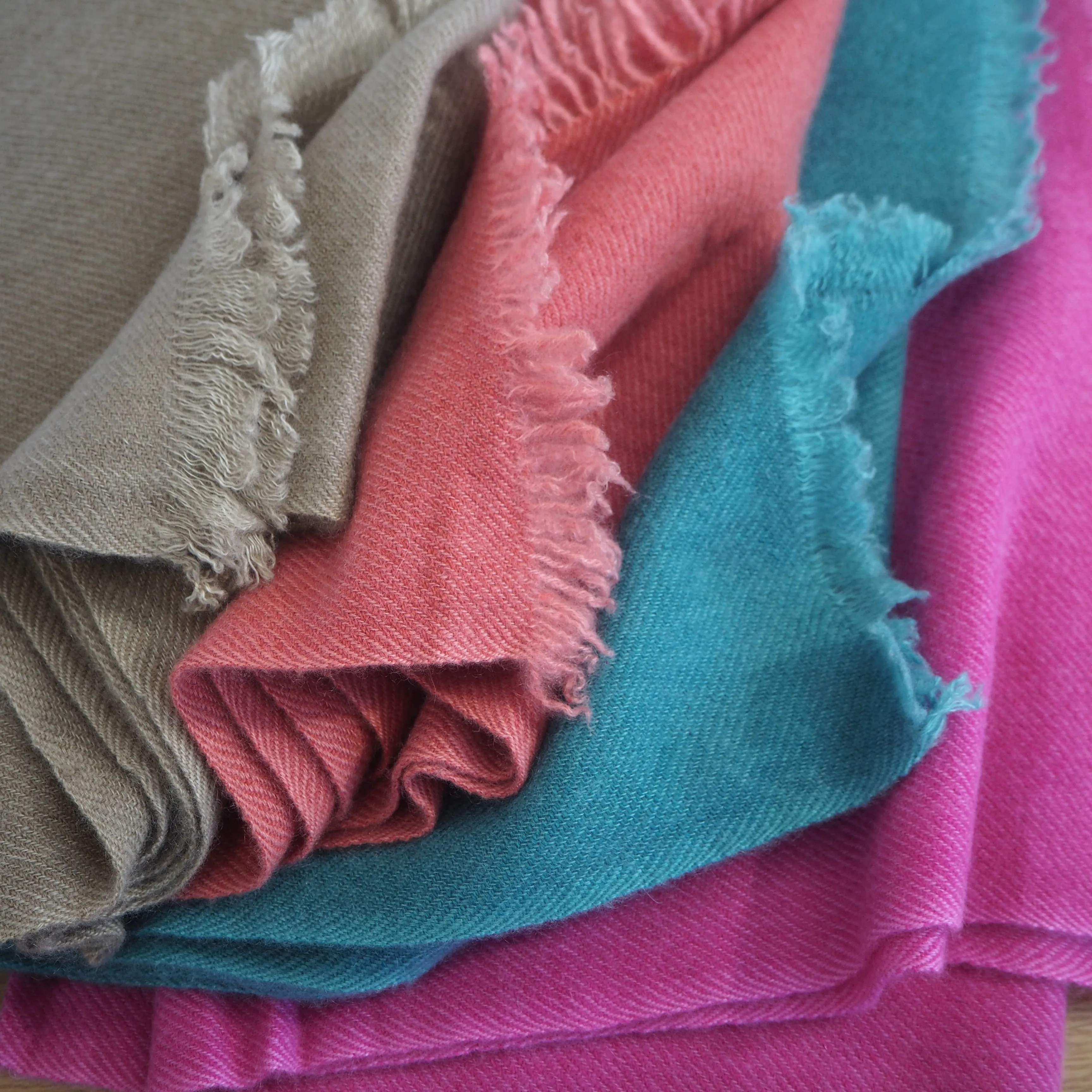 Double weave cashmere fair trade scarf from Nepal.