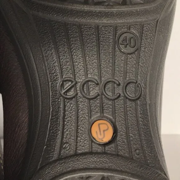Ecco &quot;Cloud&quot; Brown &amp; Bronze Metallic Leather Mary Janes