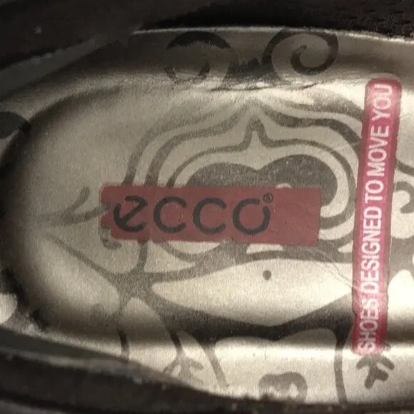 Ecco &quot;Cloud&quot; Brown &amp; Bronze Metallic Leather Mary Janes
