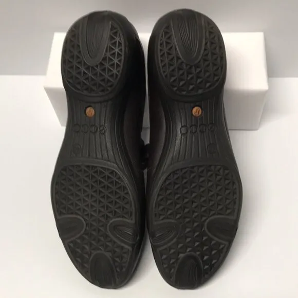 Ecco &quot;Cloud&quot; Brown &amp; Bronze Metallic Leather Mary Janes