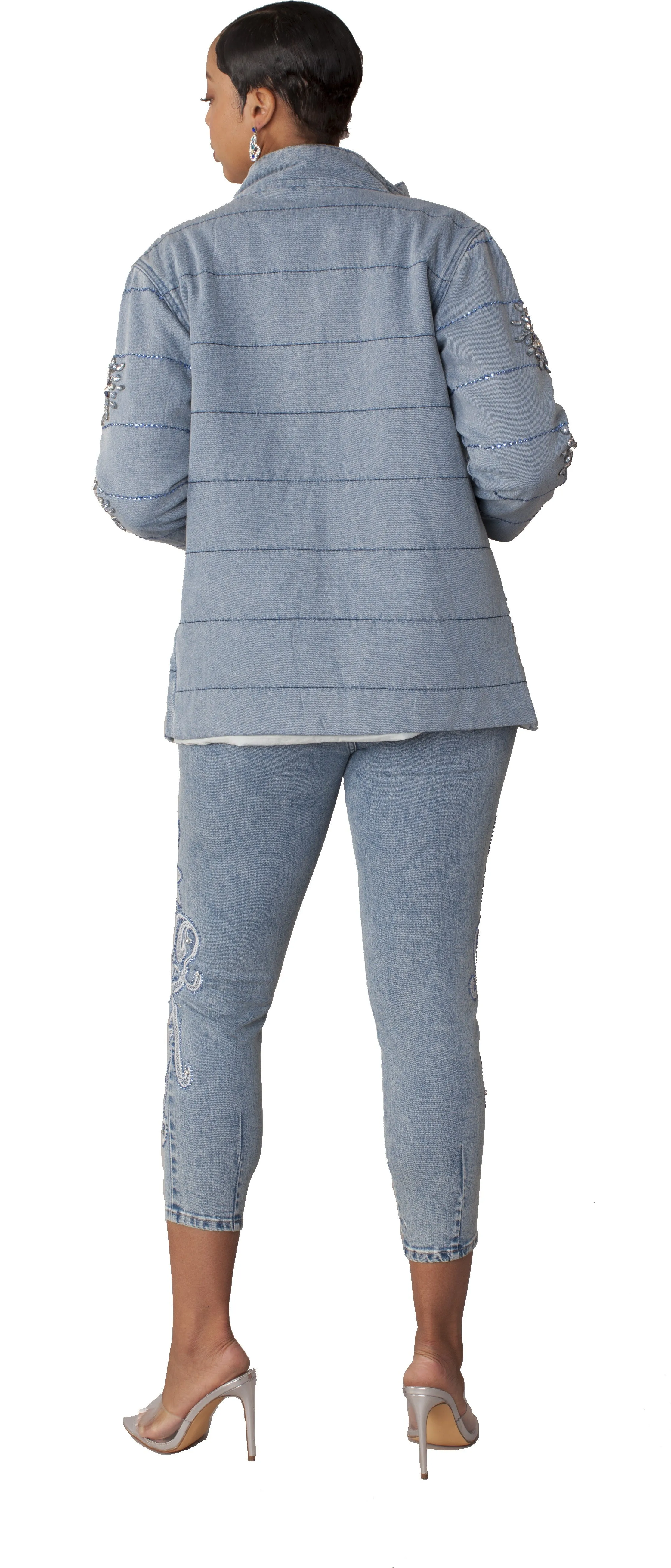 Embroidered Capri Denim -82459