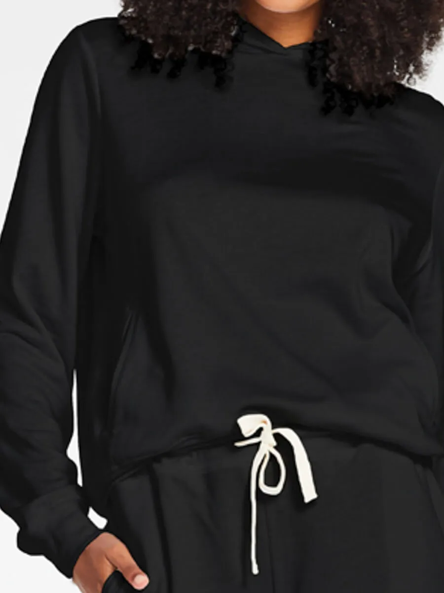 Emery Fleece Hoodie in EcoSoft Black
