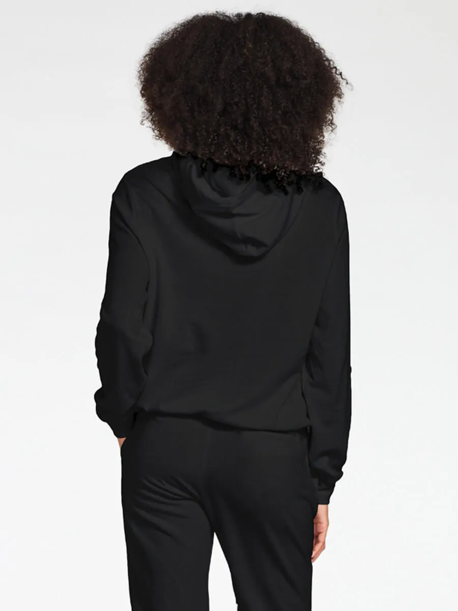 Emery Fleece Hoodie in EcoSoft Black