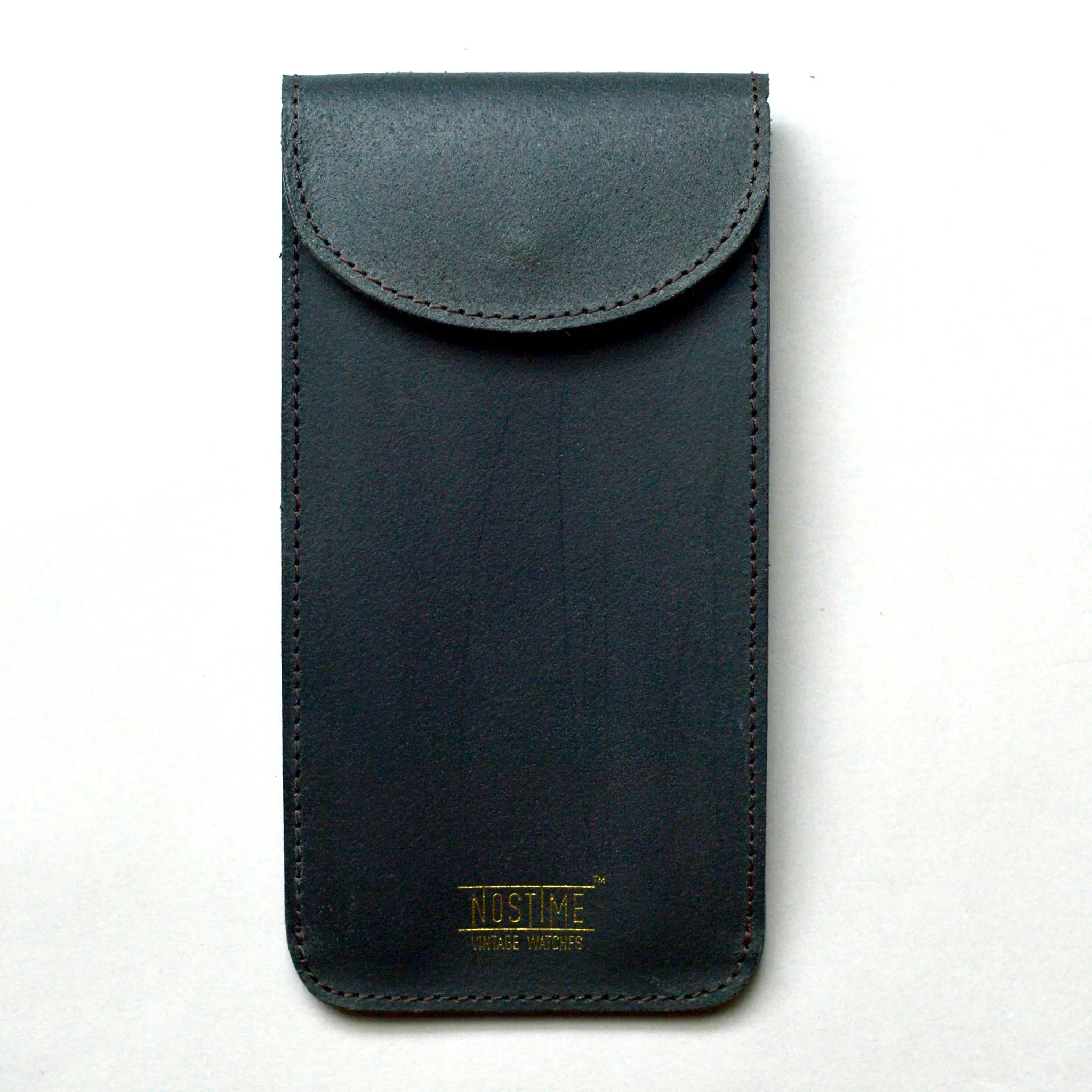 ENGLAND BRIDLE LEATHER SINGLE WATCH POUCH - BLACK