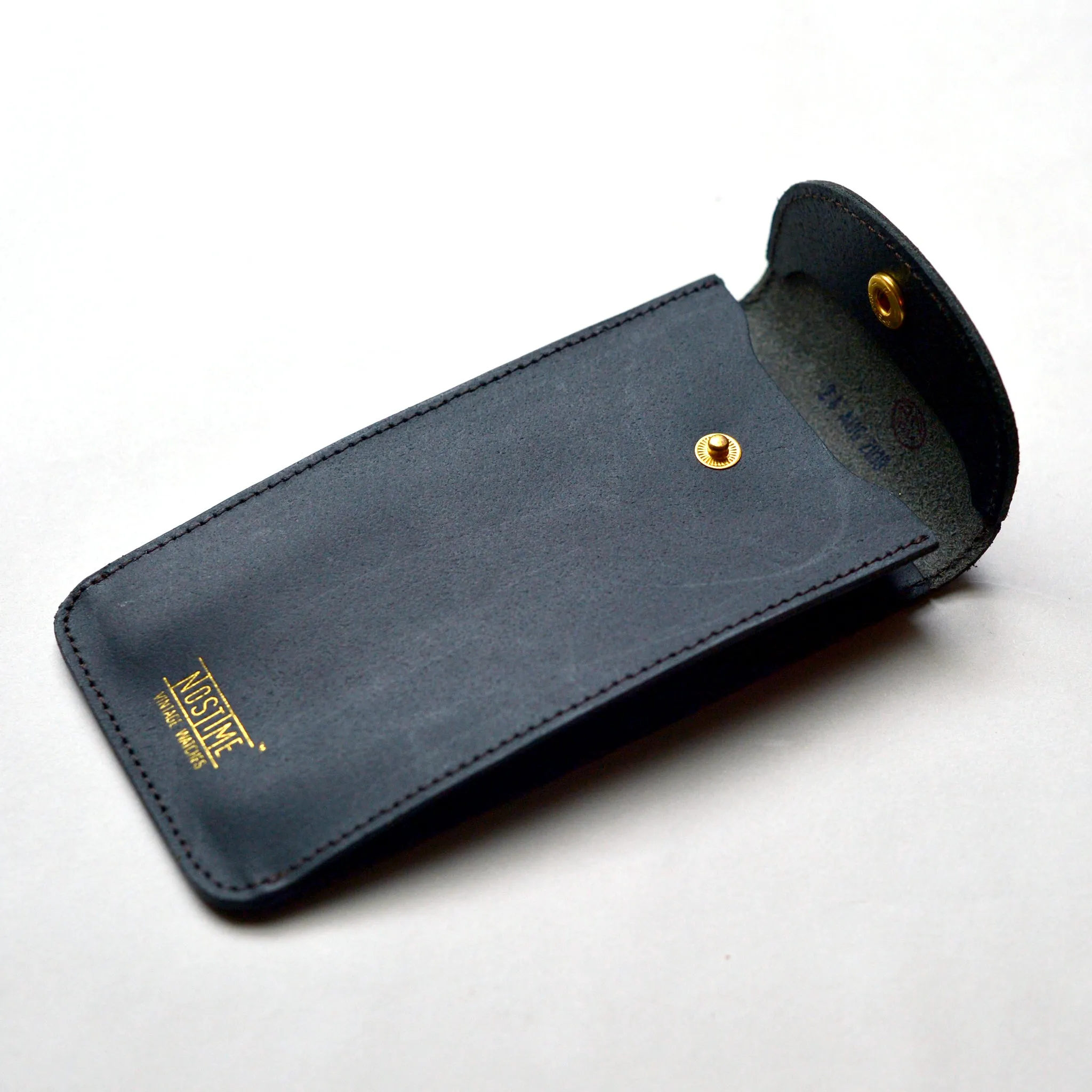 ENGLAND BRIDLE LEATHER SINGLE WATCH POUCH - BLACK