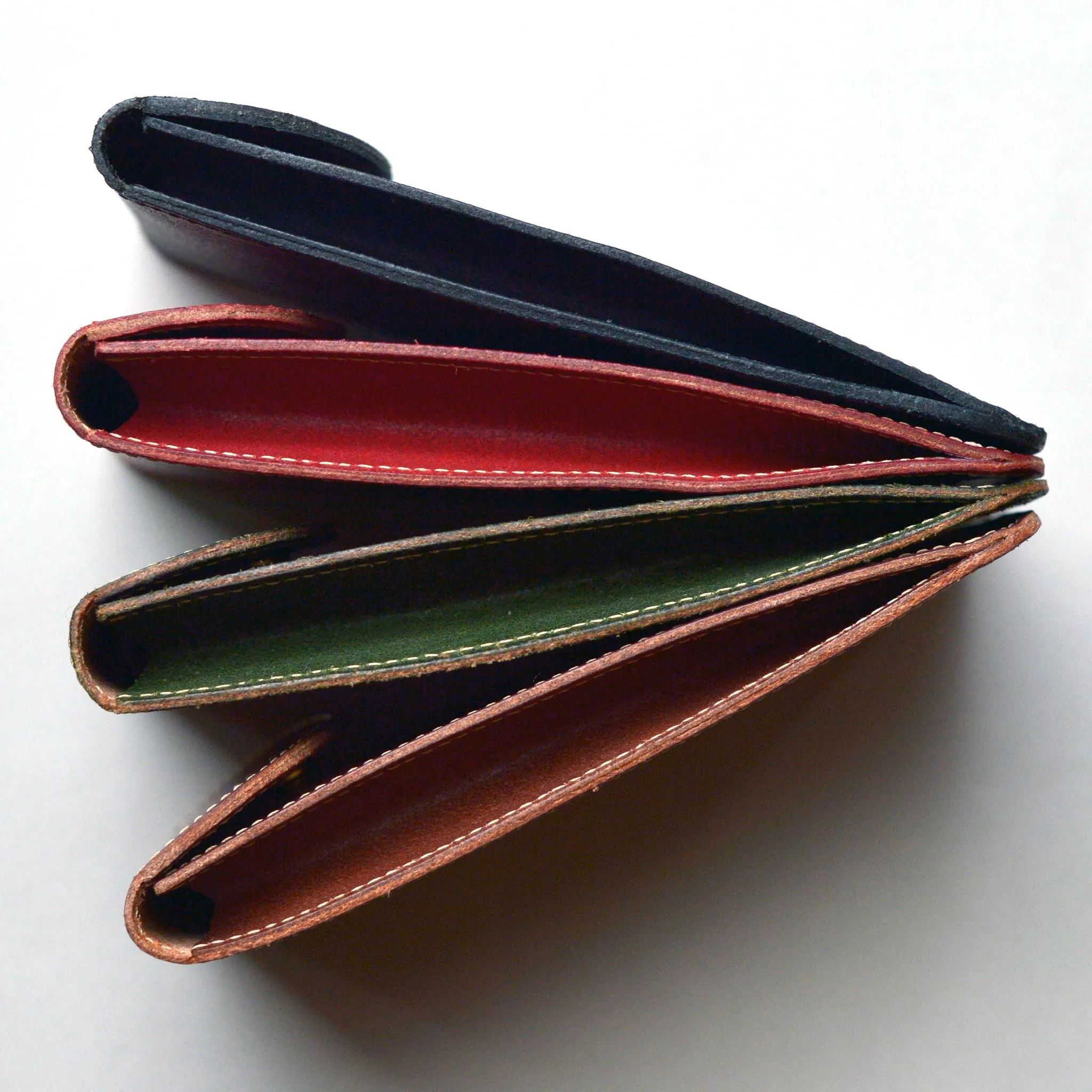 ENGLAND BRIDLE LEATHER SINGLE WATCH POUCH - ROYAL RED