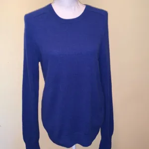 EQUIPMENT Sloane Blue Cashmere Sweater Crewneck Premium Quiet Luxury Small