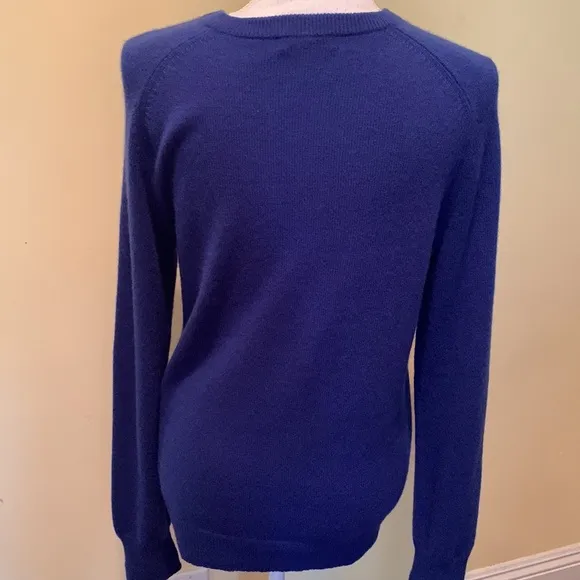 EQUIPMENT Sloane Blue Cashmere Sweater Crewneck Premium Quiet Luxury Small