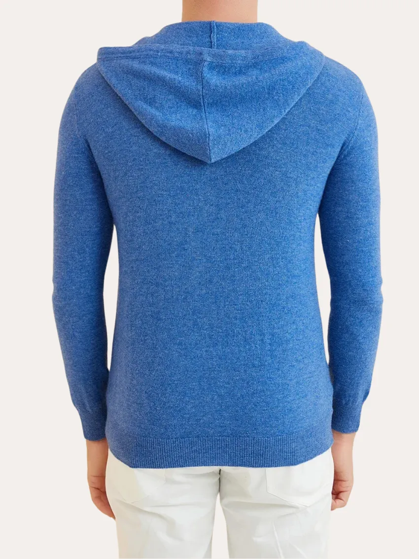 Essential Cashmere Hoodie - Light Blue